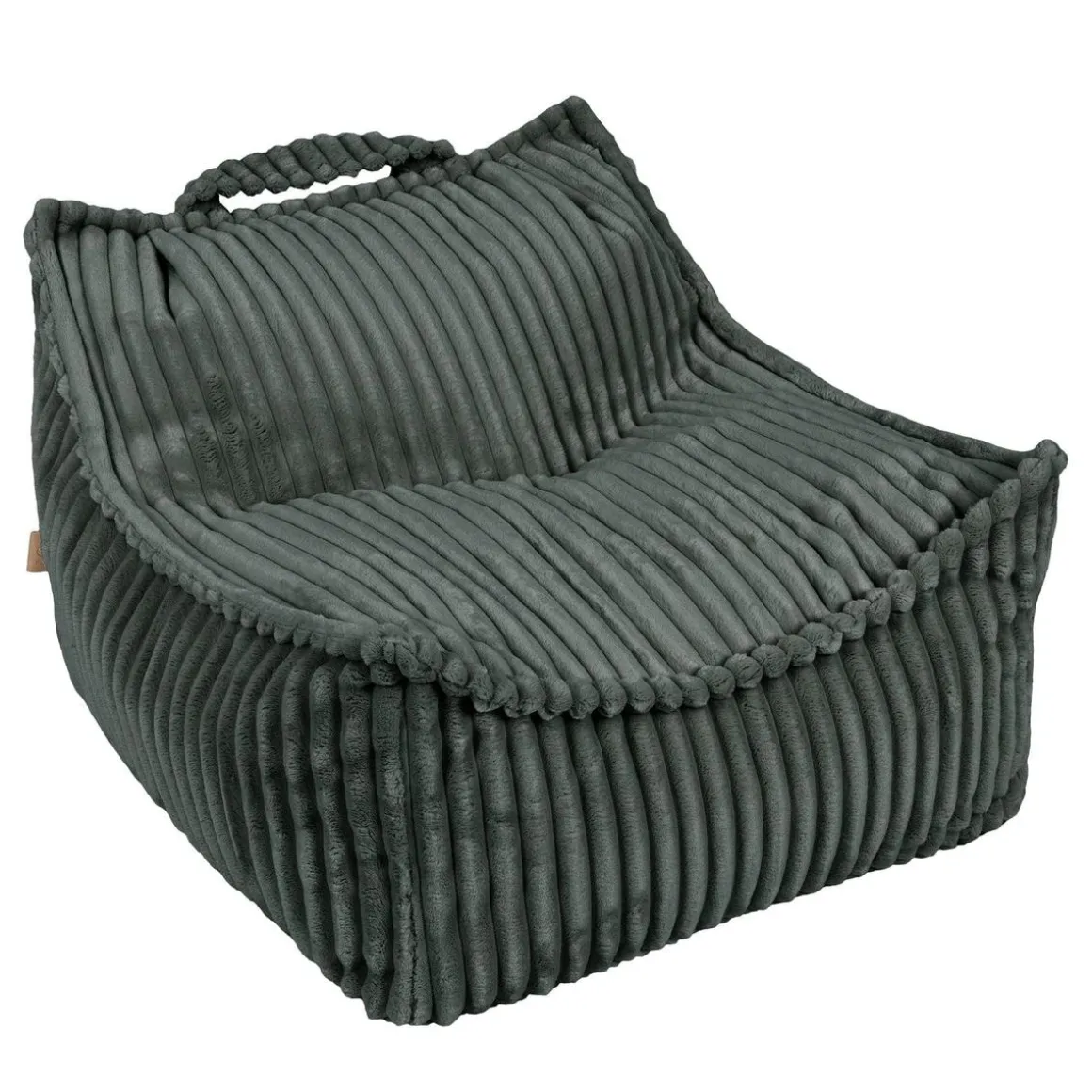 MeowBaby - Churros Sako Bag – Puf infantil en verde pino