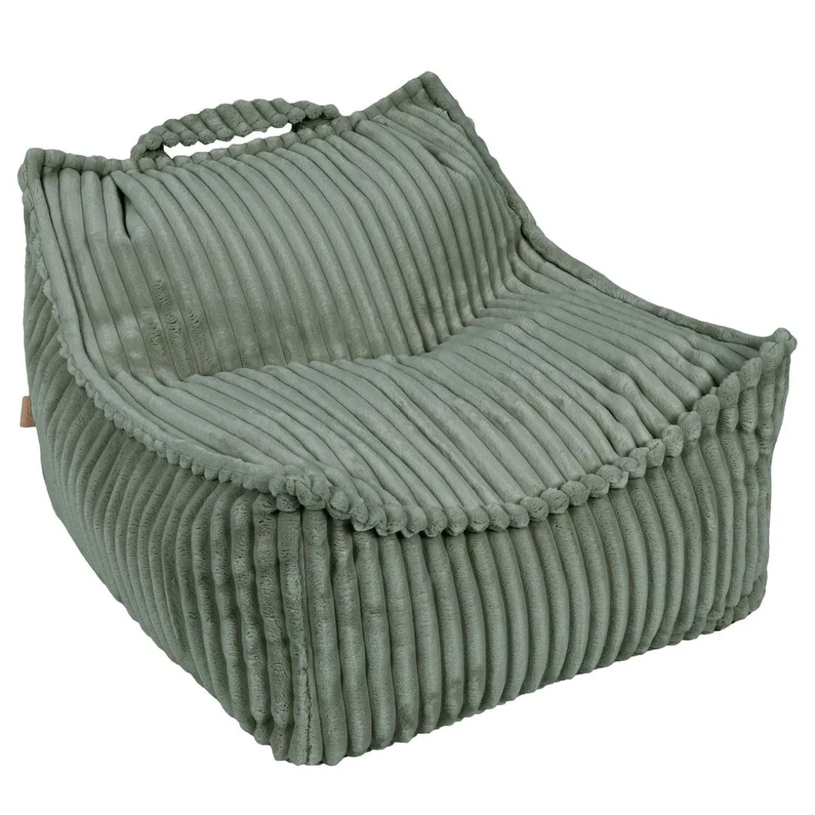 MeowBaby - Churros Sako Bag – Puf infantil en verde oliva