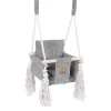MeowBaby - Columpio Infantil de Interior Cuadrado Color Gris “Square Swing Grey”