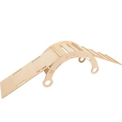 MeowBaby - Mecedora Infantil de Madera Natural con Tobogán y Escalera “Medium Dream Rocker Classic”