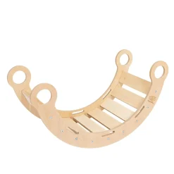 MeowBaby - Mecedora Infantil de Madera Natural “Medium Dream Rocker Classic Wood”