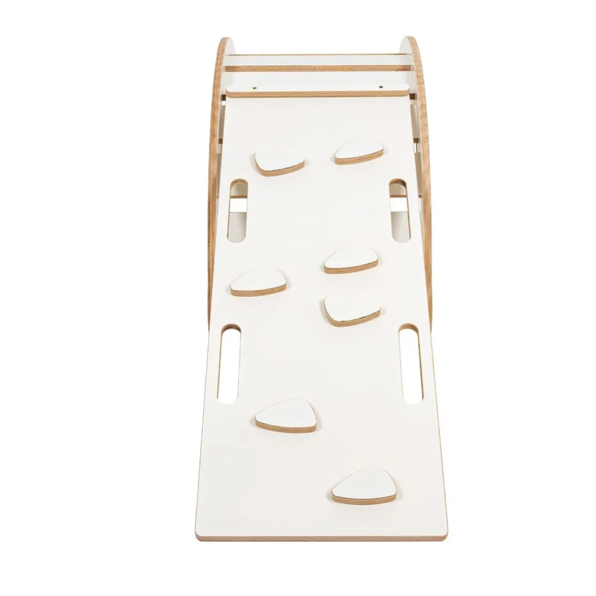 MeowBaby - Mecedora Infantil Blanca con Escalera “Medium Dream Rocker White Wood”