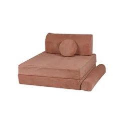 MeowBaby - Sofá de pana Premium infantil marrón