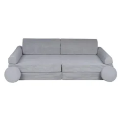 MeowBaby - Sofá de pana Premium infantil gris
