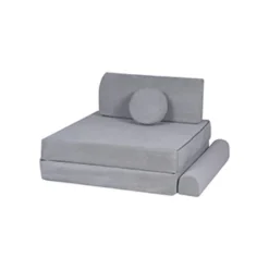 MeowBaby - Sofá de pana Premium infantil gris