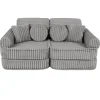 MeowBaby - Sofá Infantil Churros Pocket Plus Color Gris Moon Dust