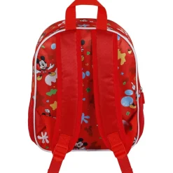 Mickey Mouse - Mochila Preescolar 3D Compacta Roja ㅤ