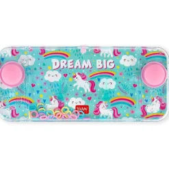 Mini juego portátil de agua con anillos, tema unicornio ㅤ