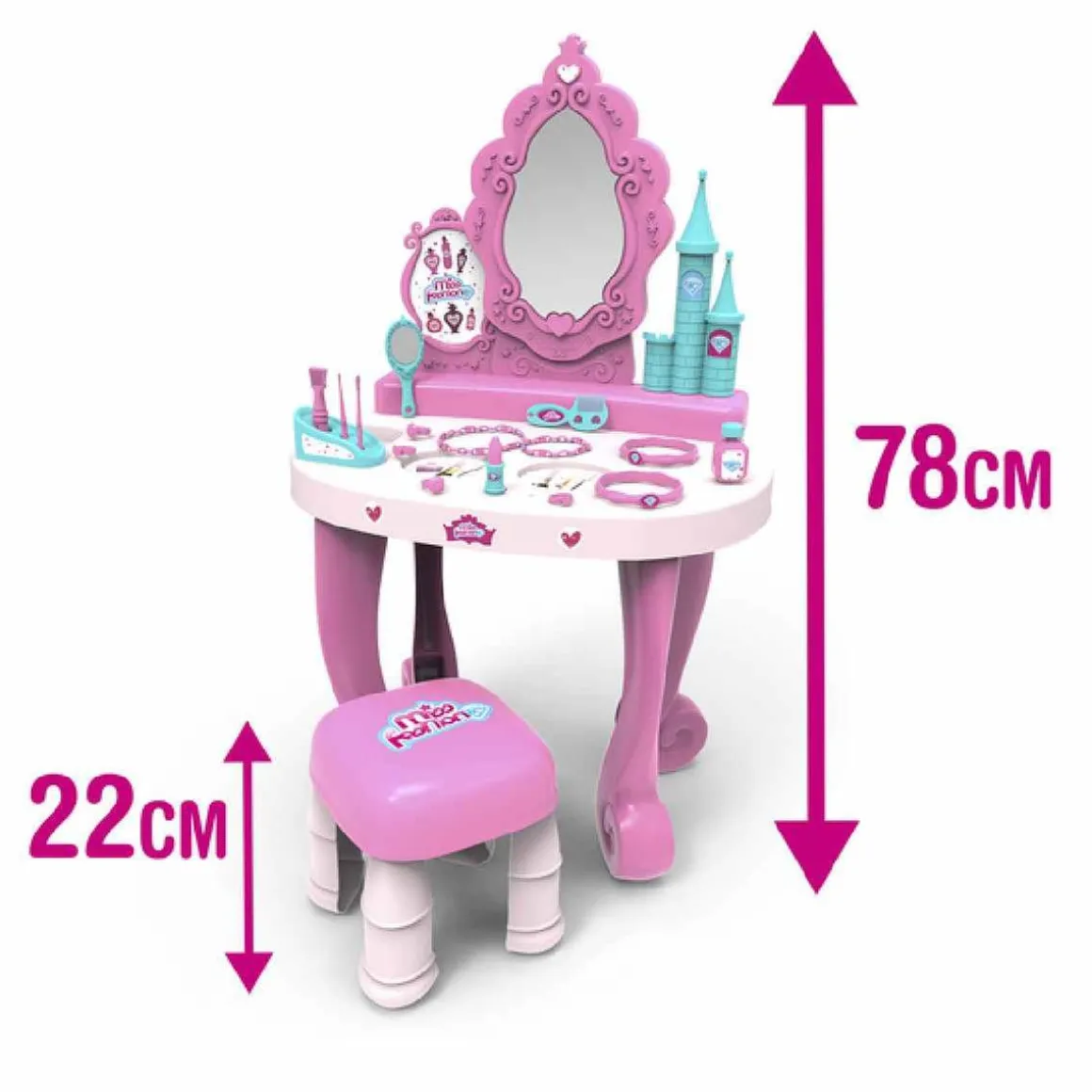 Miss Fashion - Tocador de princesa con accesorios
