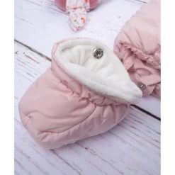 Mono de nieve para niña de nylon rosa