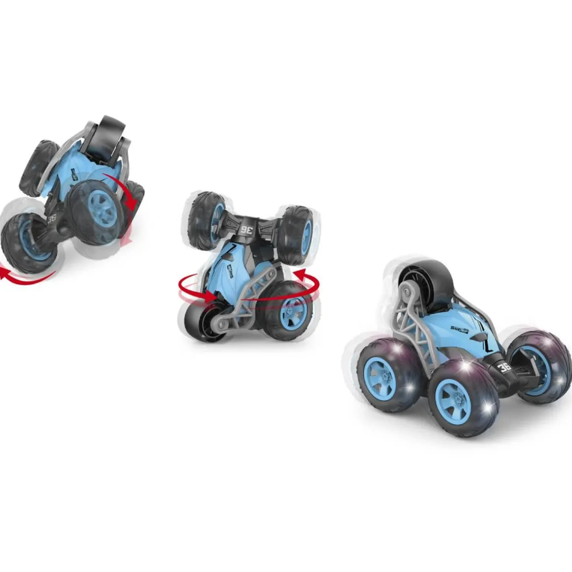 Motor & Co - Coche RC acrobacias con luz (varios colores)