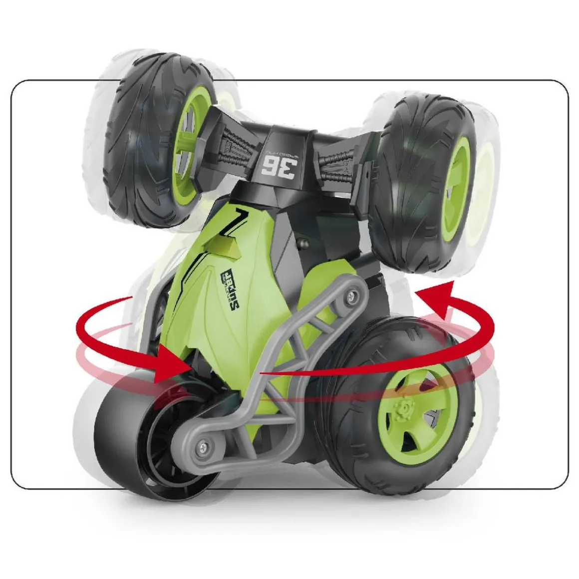 Motor & Co - Coche RC acrobacias con luz (varios colores)