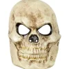 Máscara facial de calavera con pino, en blanco ㅤ