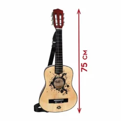 Music Star - Guitarra de madera 75 cm