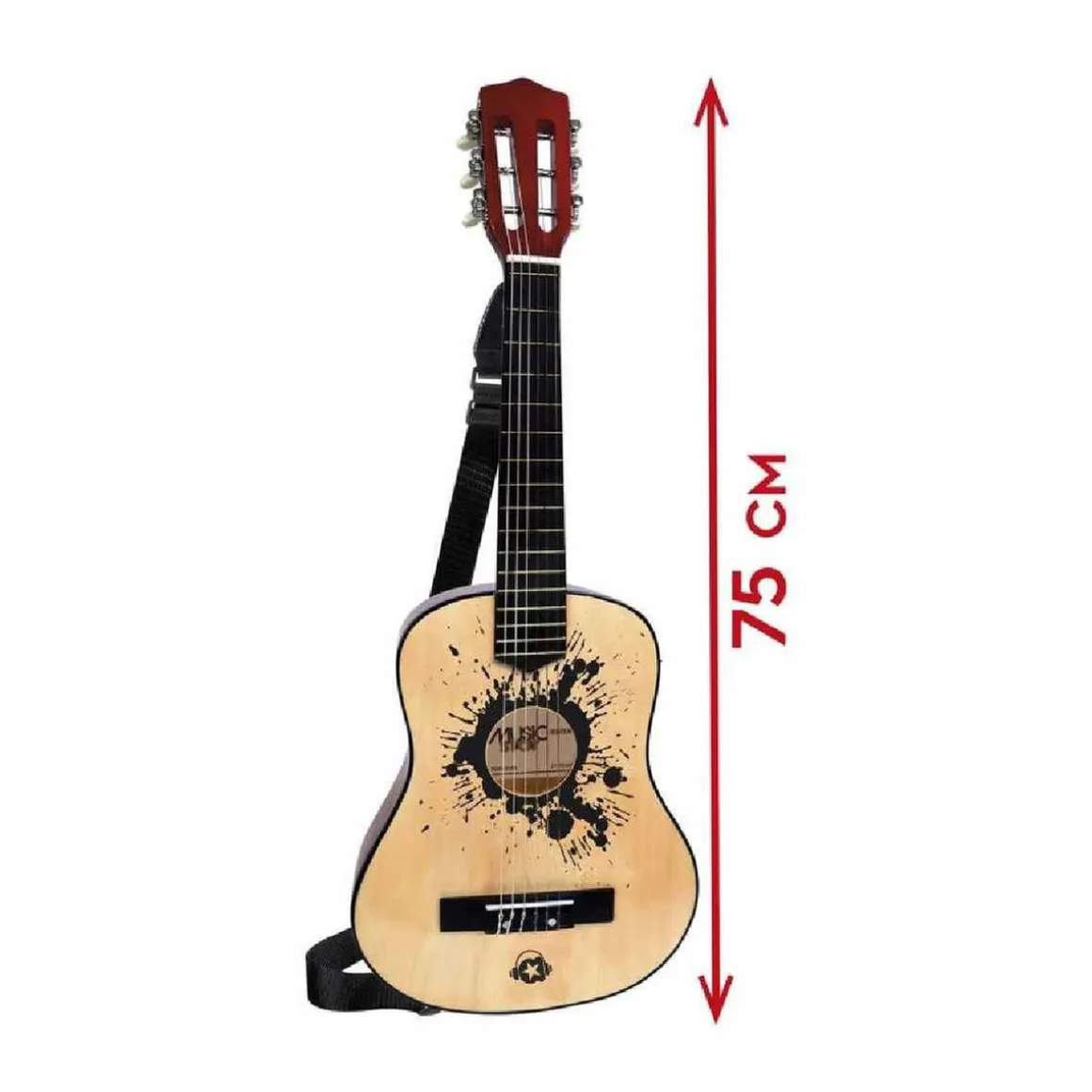 Music Star - Guitarra de madera 75 cm