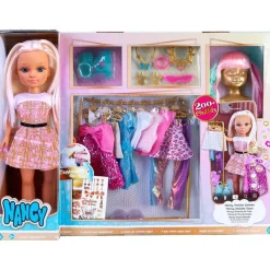 Nancy - Vestidor de looks con ropa y accesorios para muñeca glamurosa ㅤ