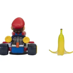 Nintendo - Super Mario - Vehículo acrobático de Super Mario Kart con plátano y giros 360º ㅤ