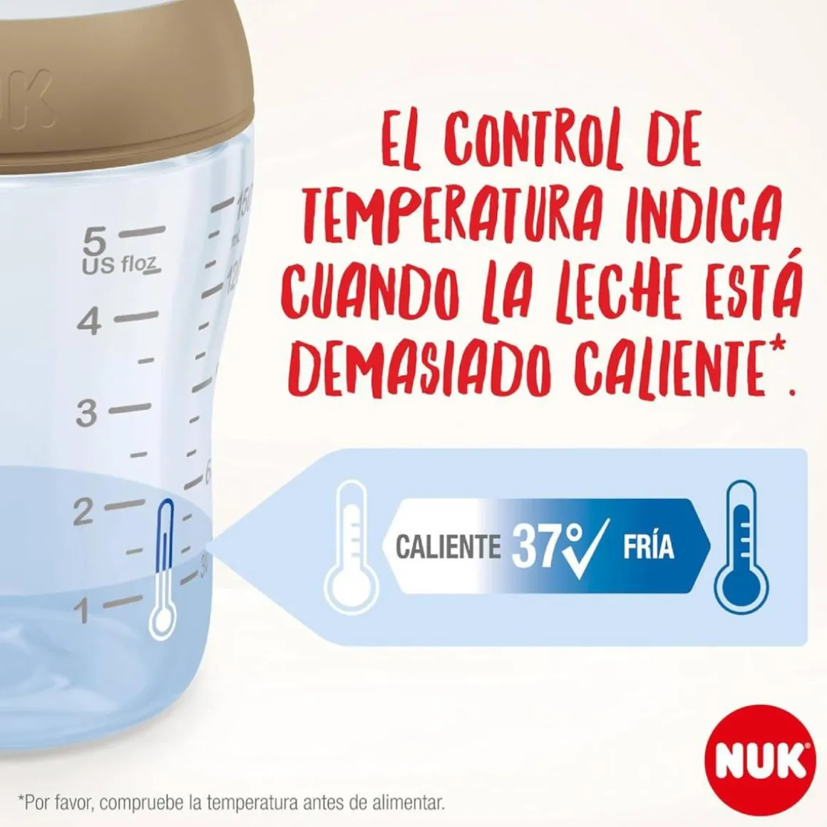 Nuk - Biberón Perfect Match 260 ml Arcoíris
