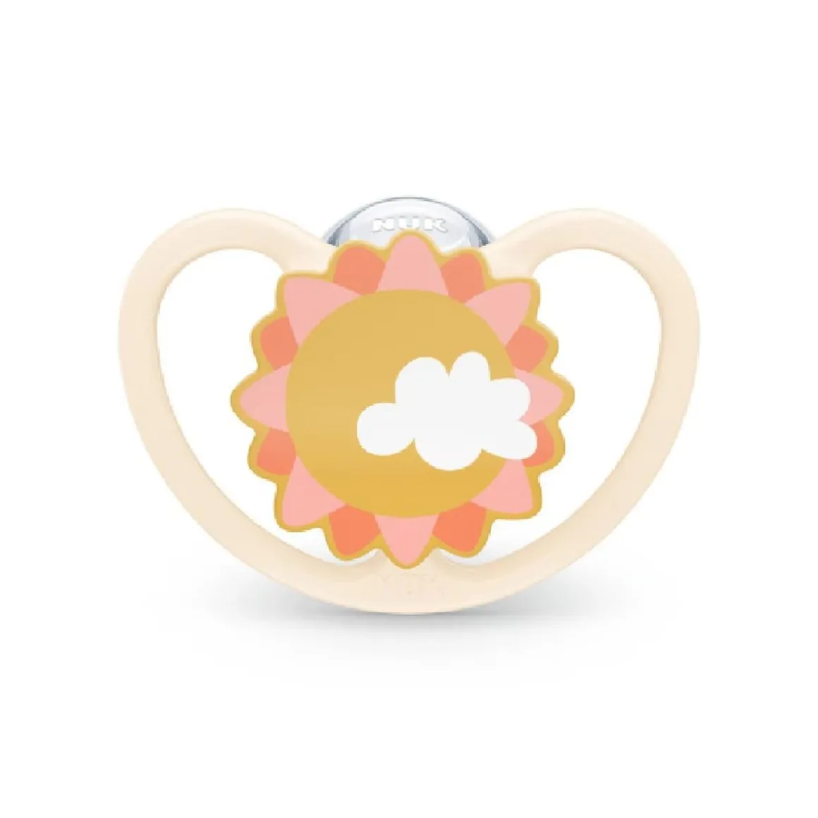 Nuk - Pack 2 chupetes Space silicona 18-36 meses León/Sol
