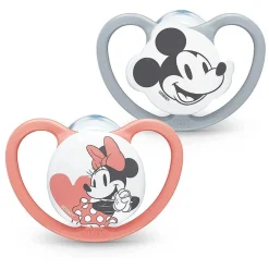 Nuk - Pack 2 chupetes Space silicona Minnie 6-18 meses