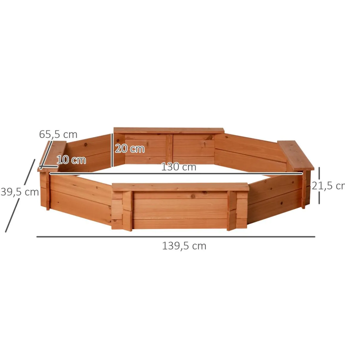 Outsunny - Arenero de Madera para Niños