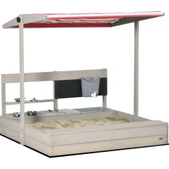 Outsunny - Arenero de madera con toldo