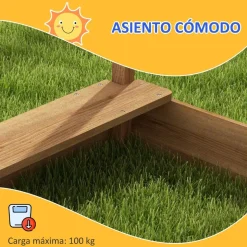 Outsunny - Arenero de madera Casita