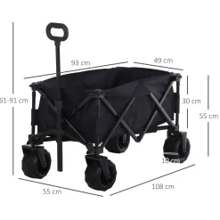 Outsunny - Carro de playa plegable