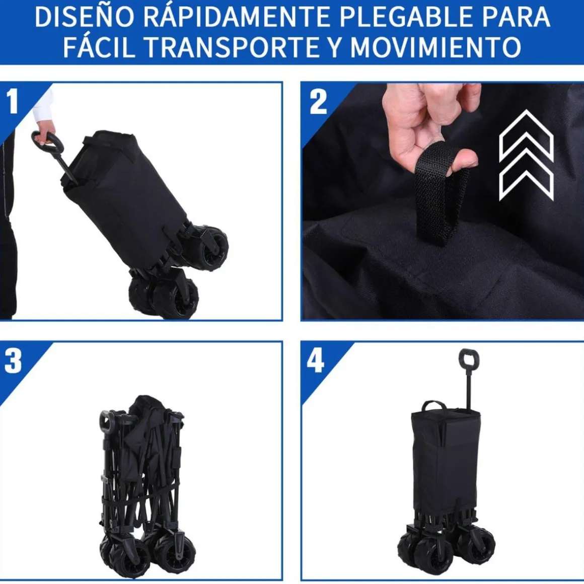 Outsunny - Carro de playa plegable