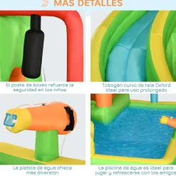 Outsunny - Castillo hinchable 7 en 1 grande