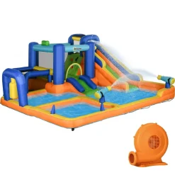 Outsunny - Castillo hinchable 7 en 1