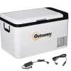 Outsunny - Nevera congelador portatil 25L Blanco