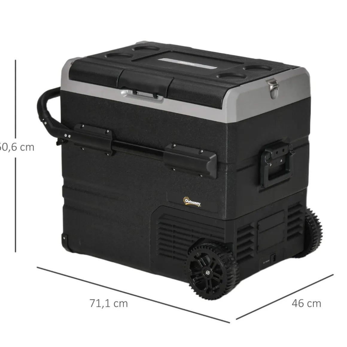 Outsunny - Nevera congelador portatil 45L Negro