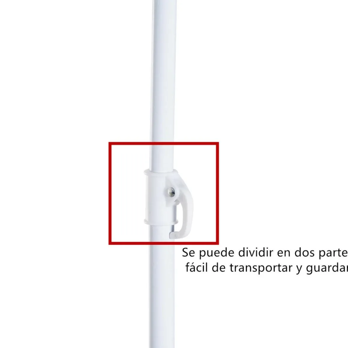 Outsunny - Parasol con dos paneles laterales Verde
