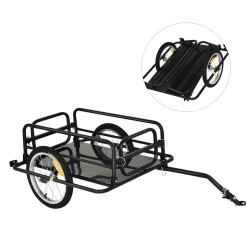 Outsunny - Remolque plegable para bicicleta