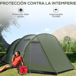 Outsunny - Tienda de campaña familiar 475x264x172 cm Verde