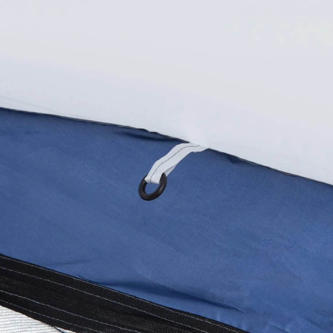 Outsunny - Tienda de camping con mosquiteras 350x350x230 cm Blanco y Azul