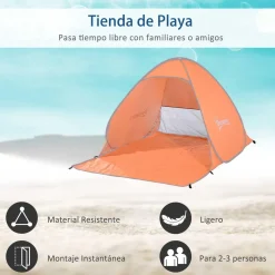 Outsunny - Tienda Pop Up playa Naranja