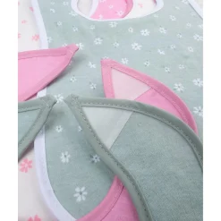 Pack 5 Baberos Florales para Niña en Tonos Vivos