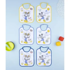 Pack 6 baberos niño Disney Mickey (tamaño pequeño)