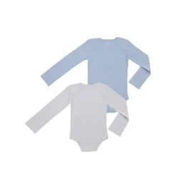 Pack 2 body escote americano azul y blanco