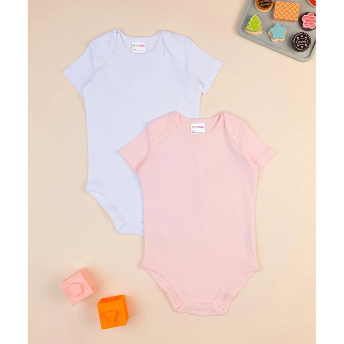 Pack 2 body rosa y blanco