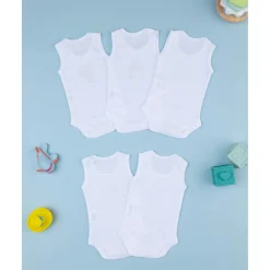 Pack 5 bodys blancos con estampado de animalitos