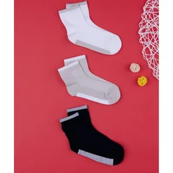 Pack 3 calcetines cortos niño color liso