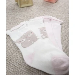 Pack 2 calcetines para niña con bordados