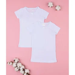 Pack 2 camiseta niño manga corta con borde croqueta