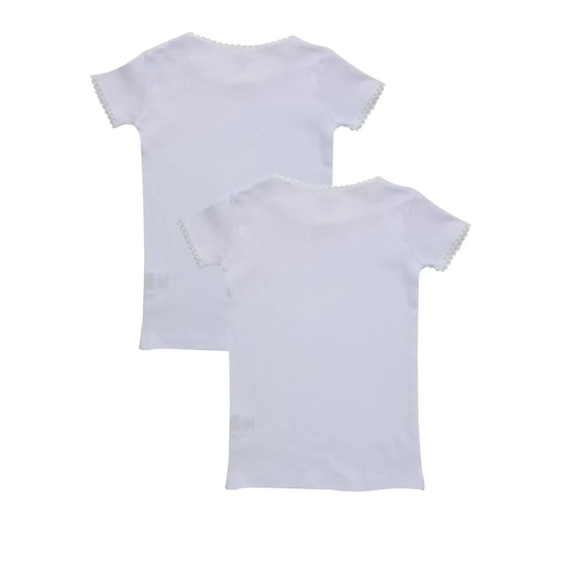 Pack 2 camiseta niño manga corta con borde croqueta