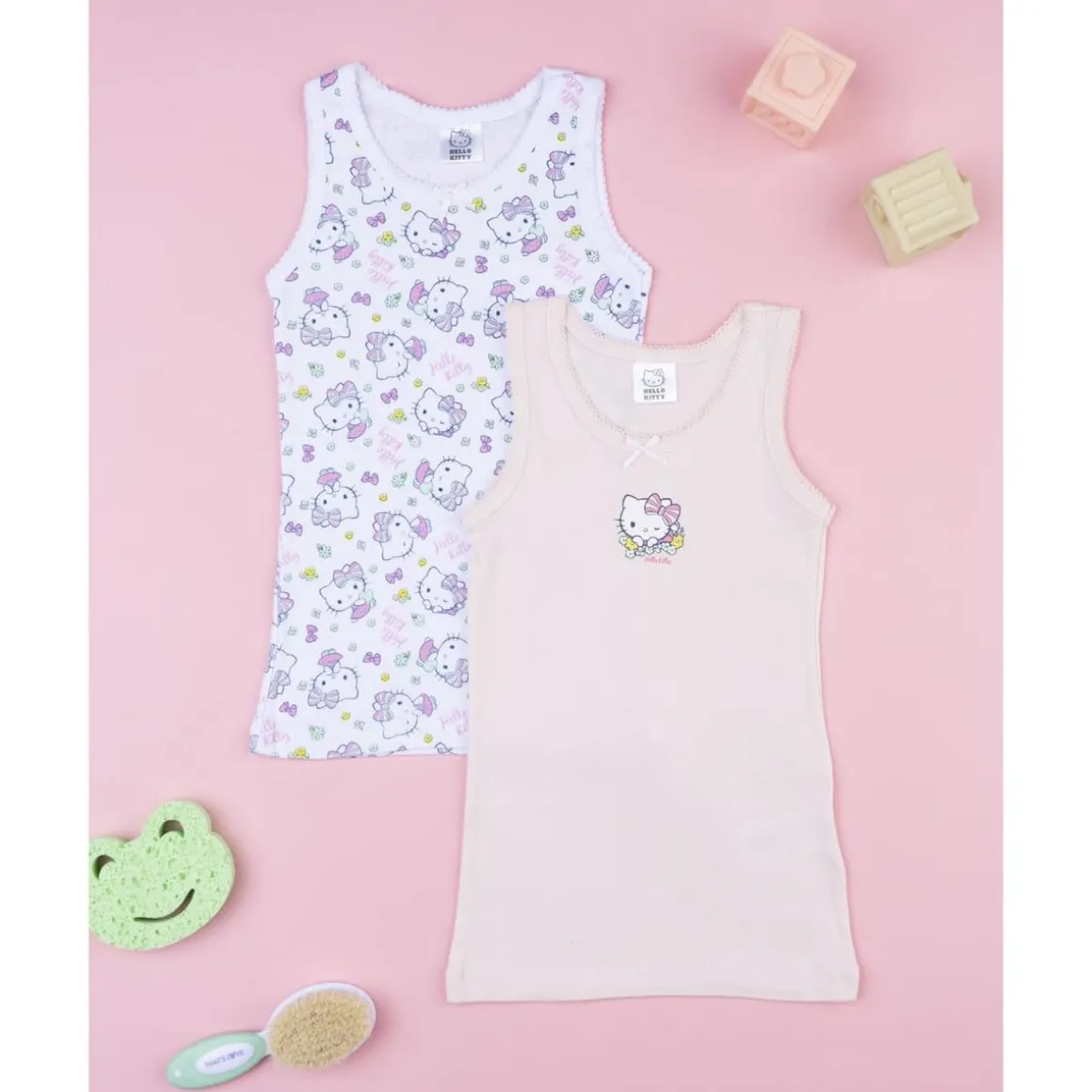 Pack 2 camisetas de tirantes para niña Hello Kitty