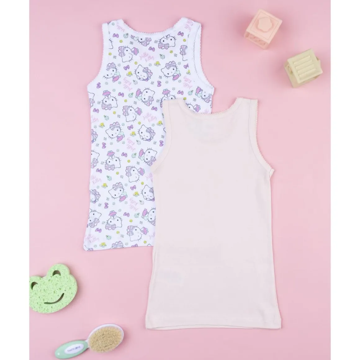 Pack 2 camisetas de tirantes para niña Hello Kitty