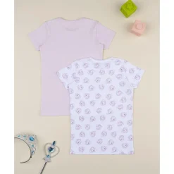 Pack 2 camisetas interiores de unicornios para niña